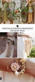 Instead of buying real flowers, you could purchase artificial bouquets with memorials such as brooches and photo lockets, which make perfect keepsakes for your friends and family. 29 Alternative Bridesmaid Bouquet Ideas To Spark Your Creativity Alternative Wedding Bouquet Alternative Bouquet Alternative Bridesmaid