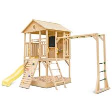 Wir helfen dir bei der suche nach deinen traummöbeln für das wohnzimmer. Kingston Cubby House With Monkey Bars And Yellow Slide Lifespan Kids Happy Active Kids