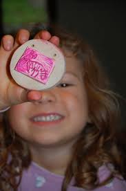 Custom Carved Personalized Rubber Stamp From Your Child's Drawings