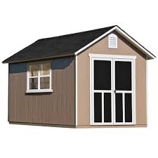 Now available at home depot. Handy Home Products Installed Meridian Deluxe 8 Ft X 12 Ft Wood Storage Shed With Upgrades And Black Onyx Shingles 60756 1 The Home Depot