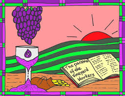 The parable of the workers in the vineyard (also called the parable of the laborers in the vineyard or the parable of the generous employer) is a parable of jesus which appears in the chapter 20 of the gospel of matthew in the new testament. Matthew 20 1 16 Art Stushie Art