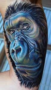 Saw This On Someone S Board It S Actually My Tattoo Artist Ryan Campell S Tattoo The Artist Is Mike Devries Gorilla Tattoo Monkey Tattoos Picture Tattoos