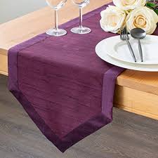 Seasonal decor table runners from kohl's provide the look you need to provide a festive feel in find all your home and kitchen essentials at kohl's, and get ready to celebrate the season in style! The White Petals Plum Kitchen Table Runners Faux Silk V End Border 14x90 Inch Pack Of 1 Buy Online In Cayman Islands At Cayman Desertcart Com Productid 180728829