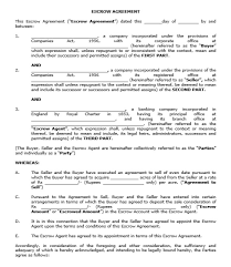 The escrow agreement is a financial agreement in which a third party holds the financial payment of a transaction between two parties. 10 Free Sample Escrow Agreement Templates Printable Samples