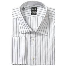 Ike Behar Black Label Stripe Dress Shirt French Cuff French Front Long Sleeve For Men Shirt Dress Mens Shirt Dress Striped Dress