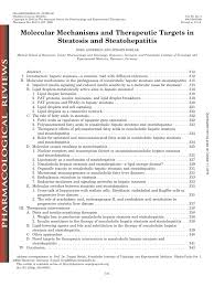 Pdf Molecular Mechanisms And Therapeutic Targets In Steatosis And Steatohepatitis