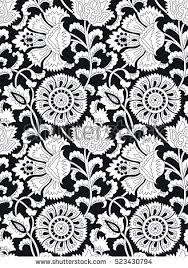 Black And White Floral Pattern Vector Traditional Indian Black And White Floral Pattern Pattern Black And White Floral Pattern