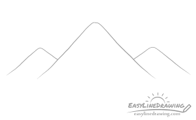 How To Draw Mountains Step By Step - Easylinedrawing