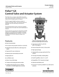 Fisherr Gx Control Valve And Actuator System