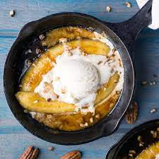 Easy Bananas Foster Recipe Banana Flambe The Kitchen Girl Recipe Banana Foster Recipe Bananas Foster Rum Desserts Recipes