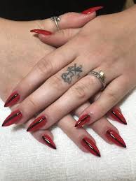 Black And Red Cat Eye Nails Red And Black Cat Eye Stiletto Nails Black Stiletto Nails Red Nails Black Stilettos