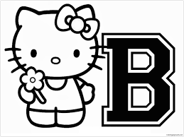 They are in a printable pdf format and should print just fine on any. Hello Kitty With The Alphabet B Coloring Pages Cartoons Coloring Pages Coloring Pages For Kids And Adults