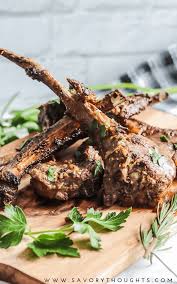 Easy Baked Lamb Chops Recipe Savory Thoughts Recipe Baked Lamb Chops Recipe Baked Lamb Chops Lamb Chop Recipes