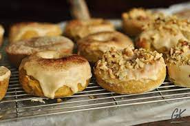 Coffee Glazed Pumpkin Doughnuts The Best Fall Baked Doughnut Recipe Recipe Baked Doughnut Recipes Fall Baking Pumpkin Doughnut