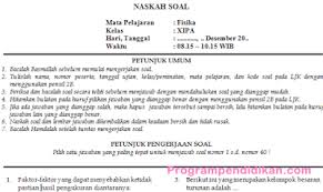 Check spelling or type a new query. Soal Pas Fisika Kelas 10 Tahun Pelajaran 2020 2021 Programpendidikan Com
