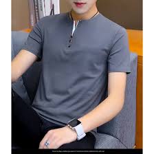 Model kerah berdiri akan menutupi hampir seluruh bagian leher. Baju Pria Terbaru Kaos Pria Victory Model Polos Terbaru Lengan Pendek Kerah Berkancing Bahan Katun Shopee Indonesia