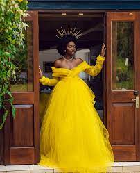 Opulent Yellow Wedding Dress Yellow Wedding Dress African Wedding Dress Unconventional Wedding Dress