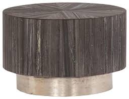 Soft curves deliver a subtle modern spin to the traditional drum shape. Round Drum Coffee Table Rustic Coffee Tables By Mod Space Furniture Houzz