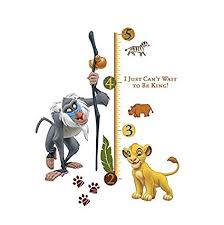 Disney The Lion King Rafiki Height Chart Wall Stickers Vinyl