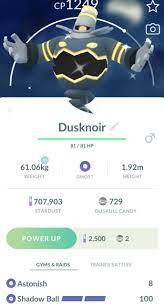 Pokemon Shiny Dusknoir Registered Or 30 Days Safe & Fast Legacy Move |  eBay