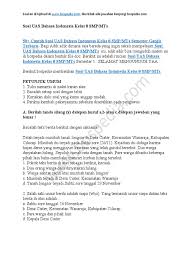 Soal uas ganjil bahasa indonesia kelas 8. 50 Contoh Soal Uas Bahasa Indonesia Kelas 8 Smp Mts Semester Ganjil Docx