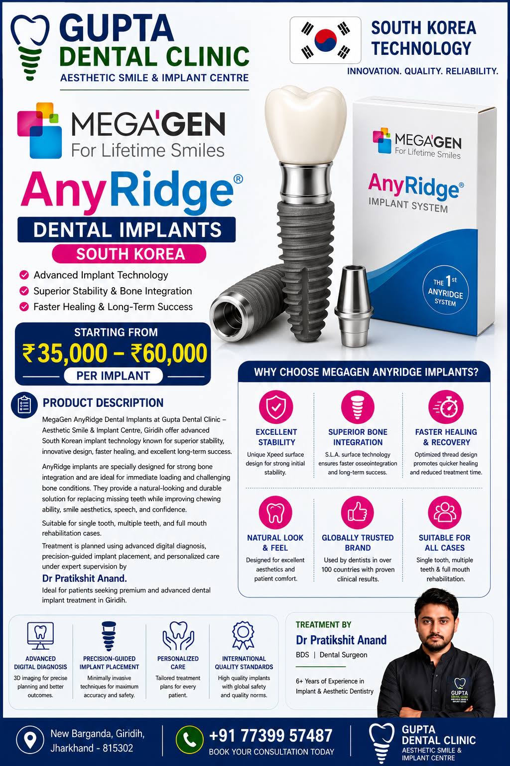 MegaGen AnyRidge Dental Implants in Giridih product image