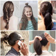 Lightly heat some oil in a bowl. Buy 100 Black Hair Ties For Thick Hair And Heavy Curly Hair 4mm No Metal Hair Elastics Bands For Women Girls Kids Or Men Strong No Pull Ponytail Holders For All Hair