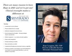 Hope Langston joins the Silverado family with almost two decades of  experience as a Registered Nurse. Hope was born and raised in rural  Mississippi, and attended the University of Southern Mississippi where