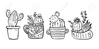 Hummingbirds love to eat the nectar from the petunia flower, so it's even more fun to watch. Doodles Cacti In A Flower Pot Coloring Book Page For Adult Royalty Free Cliparts Vectors And Stock Illustration Image 130096612