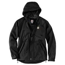 Carhartt Mens Large Black Nylon Dry Harbor Jacket