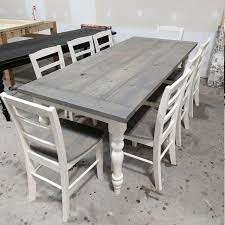 $325 obo solid oak refurbished farmhouse table and chairs table top is a deep grey stain with 3 layers of polyacrylic for good protection. Farmhouse Living Room Set End Tables Set And Coffee Table Etsy In 2021 Rustic Farmhouse Table Farmhouse Dining Room Table Diy Dining Room