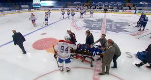 1.3m members in the hockey community. John Tavares Gives Thumbs Up As He S Stretchered Off Ice In Game 1 Gino Hard