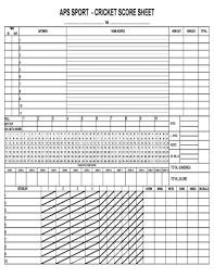 What is cricket score sheet a cricket score sheet template is used to record scores in a cricket match. T20 Score Sheet Fill Online Printable Fillable Blank Pdffiller