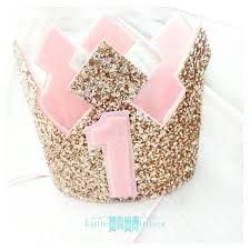 Tuparka 30 pcs paper crown golden king crowns gold f. Custom Glittery Pink And Gold Birthday Crown Gold And Pink Crown 1st Birthday Crown Baby Girl Birthday Cake Smash Birthday Crown Baby Girl Birthday Girl Birthday