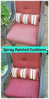 Diy Saturday Spray Paint Those Old Faded Outdoor Cushions Diy Outdoor Cushions Diy Chair Cushions Outdoor Cushions