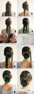 Peinado Para Fiesta En 5 Minutos Recogido Facil Con Trenzas Frisur Ideen Frisuren Geflochtene Frisuren
