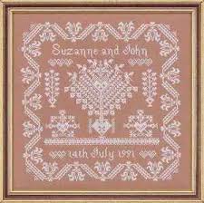 105x105 size (with 14 count aida fabric): 26 Cross Stitch Wedding Samplers Ideas Wedding Sampler Cross Stitch Stitch