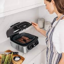 Ninja Foodi 5 In 1 Indoor Smokeless Air Fryer Electric Grill Stain Dealsdot Com Indoor Grill Indoor Electric Grill Electric Grill
