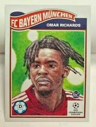 2021 Topps Living Set UCL Soccer #375 OMAR RICHARDS RC BAYERN MUNCHEN SP  /1178