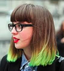 Neon Tipped Hair Google Search Dip Dye Hair Green Hair Ombre Hair Styles