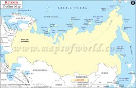 Empty hand drawn vector map of russian federation. Blank Map Of Russia Russia Outline Map