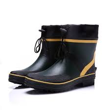 Drawstring Ankle Mens Rubber Rain Boots Men Water Shoes Pvc Waterproof Bargain Bait Box