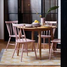 An updated take on the traditional spindle back chair, the preston has tapered metal armrests, spindles, and legs with a contrasting wood seat. Talia Pink Spindle Back Dining Chair Buy Now At Habitat Uk 4 Seater Dining Table Dining Chairs Buy Dining Chairs