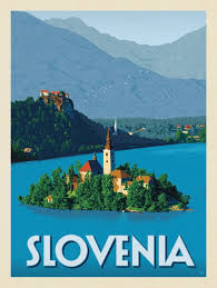 Anderson Design Group World Travel Slovenia Travel Postcard Travel Prints Vintage Travel Posters