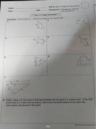 Workbook answer key unit 8 note: Solved Name Date Unit 8 Right Triangles Trigonometry Chegg Com