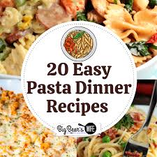 These easy dinner recipes put a little pep back into your weekly rotation, but are still simple and satisfying for a busy family meal. 20 Easy Pasta Dinner Recipes Big Bear S Wife Quick And Easy Pasta