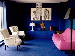 Rich Blue And Pink Interior Decorating Paint Colors And Modern Color Trends Dark Blue Rooms Blue Rooms Blue Wall Colors