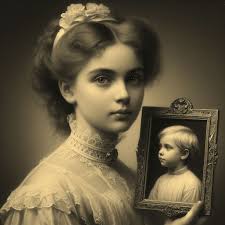 Portrait of a young grumpy girl from the 1850s.☺️