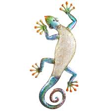 Decorative metal garden wall art walls decor via letskilltheothers.info. Gecko Metal Wall Art