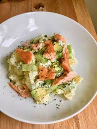 Sommerlicher Lachs Kartoffelsalat Nach Jamie Oliver Rezepte Salat Mit Lachs Kartoffelsalat